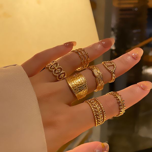 design jewelry japanese and open titanium women's korean version cold simple 18k gold stainless steel ring fashion jewelry, Silver
design jewelry japanese and open titanium women's korean version cold simple 18k gold stainless steel ring fashion jewelry, Silver