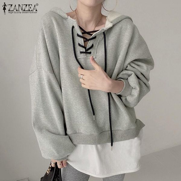 women's hoodies & sweatshirts 2022 women harajuku fake 2pcs spring bandage long sleeve pullovers casual solid oversized streetwears, Black
women's hoodies & sweatshirts 2022 women harajuku fake 2pcs spring bandage long sleeve pullovers casual solid oversized streetwears, Black