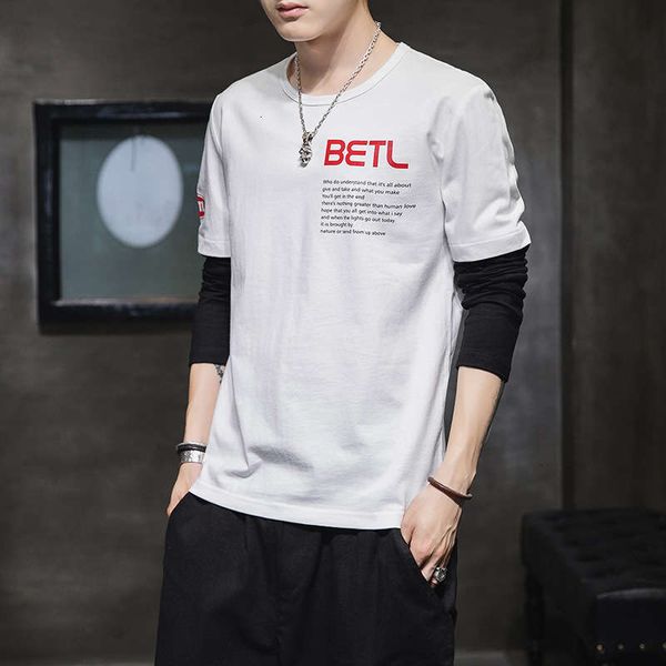 tracksuits t-shirt korean fall sports fashion simple fake two long sleeve men's clothes, Gray
tracksuits t-shirt korean fall sports fashion simple fake two long sleeve men's clothes, Gray