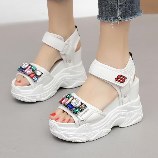 sandals white pu leather rhinestone hollow comfortable wedges peep toe light non-slip roman shoes designer platform ladies, Black
sandals white pu leather rhinestone hollow comfortable wedges peep toe light non-slip roman shoes designer platform ladies, Black