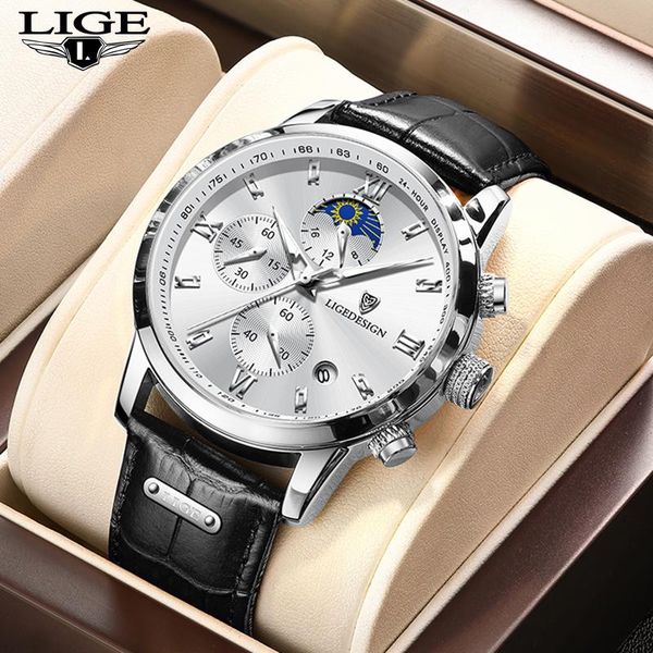 wristwatches 2021 lige men's watches men wrist watch leather quartz sports waterproof male clock relogio masculino+box, Slivery;brown
wristwatches 2021 lige men's watches men wrist watch leather quartz sports waterproof male clock relogio masculino+box, Slivery;brown