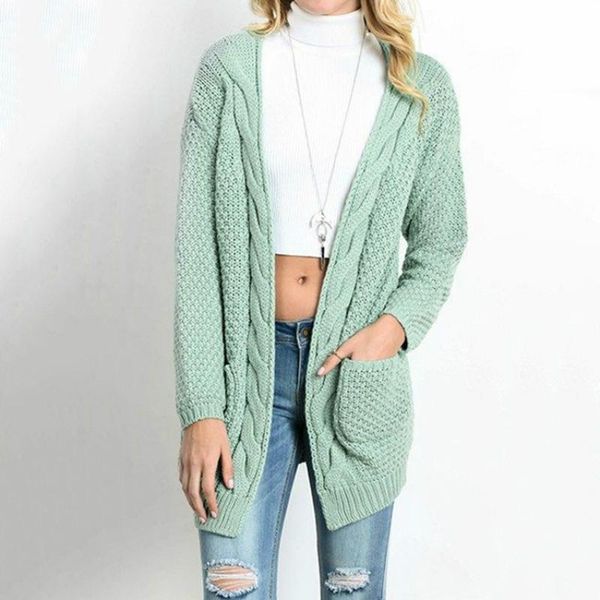 women's sweaters 2021 fashion women knitted sweater coat autumn and spring long sleeve cardigan jacket female casual outwear pull femm, White;black
women's sweaters 2021 fashion women knitted sweater coat autumn and spring long sleeve cardigan jacket female casual outwear pull femm, White;black