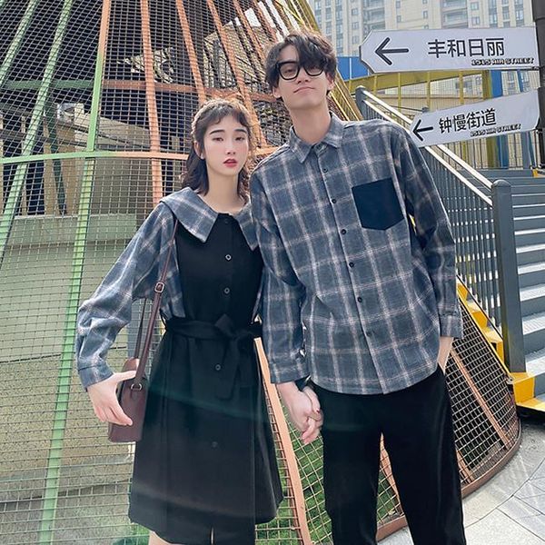 women's hoodies & sweatshirts spring's plaid patchwork dress jacket shirt for male and female students couples clothes clothing, Black
women's hoodies & sweatshirts spring's plaid patchwork dress jacket shirt for male and female students couples clothes clothing, Black