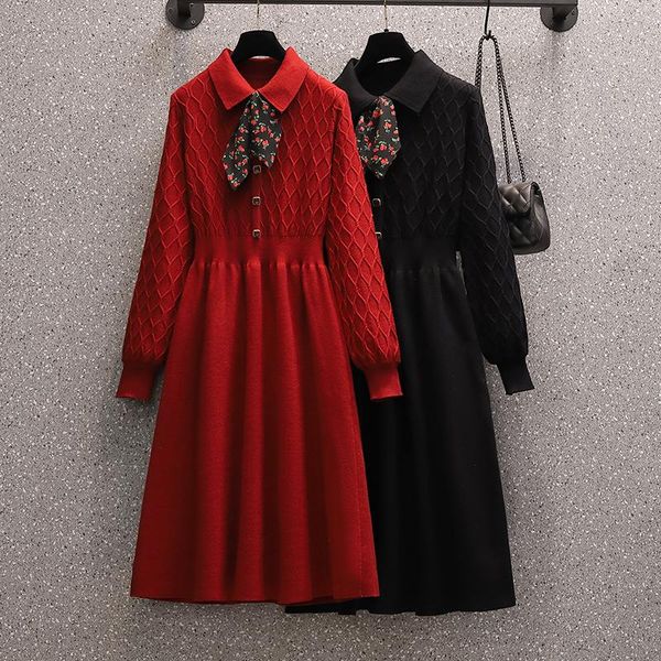 casual dresses red black knitted sweet long sleeved plus large size oversize korean fashion kawaii women's elegant autumn 2021 clothing, Black;gray
casual dresses red black knitted sweet long sleeved plus large size oversize korean fashion kawaii women's elegant autumn 2021 clothing, Black;gray