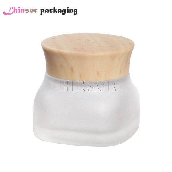 storage bottles & jars 5pcs/lot 50g frosted glass plastic screw wood grain lid cream empty container cosmetic packaging containers
storage bottles & jars 5pcs/lot 50g frosted glass plastic screw wood grain lid cream empty container cosmetic packaging containers