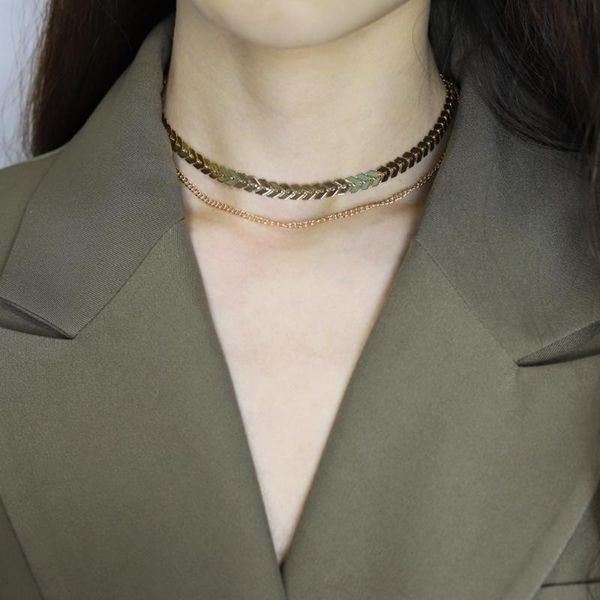 chokers fashion women lady elegant v sequins chain necklace bib party double layer jewelry choker fishbone shape, Golden;silver
chokers fashion women lady elegant v sequins chain necklace bib party double layer jewelry choker fishbone shape, Golden;silver