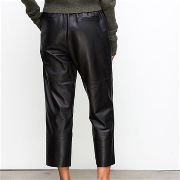 real trousers genuine sheep leather feminine fashion waistline harem 7yw2, Black;white
real trousers genuine sheep leather feminine fashion waistline harem 7yw2, Black;white