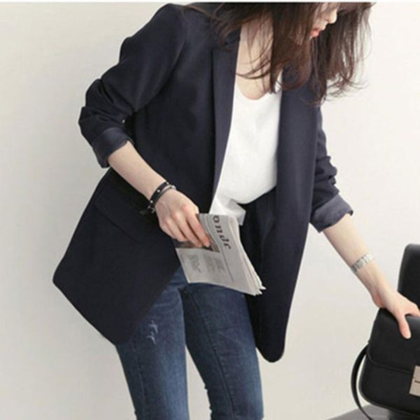 women's suits & blazers elegant female blazer women 2021 korean fashion autumn button jacket long sleeve for and jackets, White;black
women's suits & blazers elegant female blazer women 2021 korean fashion autumn button jacket long sleeve for and jackets, White;black
