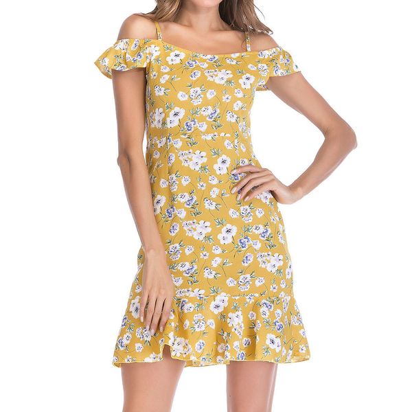 New 2021 Women Summer Boho Floral Print Mini Elegant Strap Off Shoulder Ruffles Slim Casual Beach Chiffon O710, Black;gray
New 2021 Women Summer Boho Floral Print Mini Elegant Strap Off Shoulder Ruffles Slim Casual Beach Chiffon O710, Black;gray