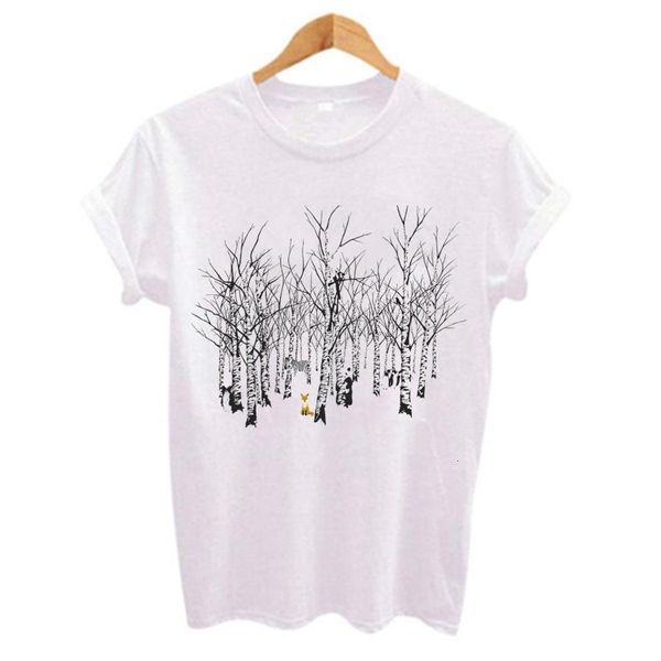 women t shirt interesting forest animal printed t-shirt short sleeve o-neck breathable women tee shirt, White
women t shirt interesting forest animal printed t-shirt short sleeve o-neck breathable women tee shirt, White
