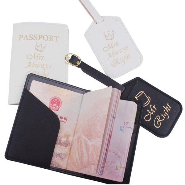 card holders 1set pu leather luggage bag tag mr./mrs. passport case cover wallet for couples honeymoon travel organizer x5xa, Brown;gray
card holders 1set pu leather luggage bag tag mr./mrs. passport case cover wallet for couples honeymoon travel organizer x5xa, Brown;gray