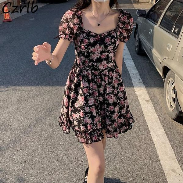casual dresses puff sleeve dress women floral printing mini square collar elegant holiday cozy leisure summer feminine vestido french vintag, Black;gray
casual dresses puff sleeve dress women floral printing mini square collar elegant holiday cozy leisure summer feminine vestido french vintag, Black;gray