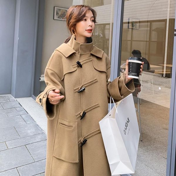 women's wool & blends 2021 winter coat women stand collar long woolen high-neck hooded trend windbreaker nz22, Black
women's wool & blends 2021 winter coat women stand collar long woolen high-neck hooded trend windbreaker nz22, Black