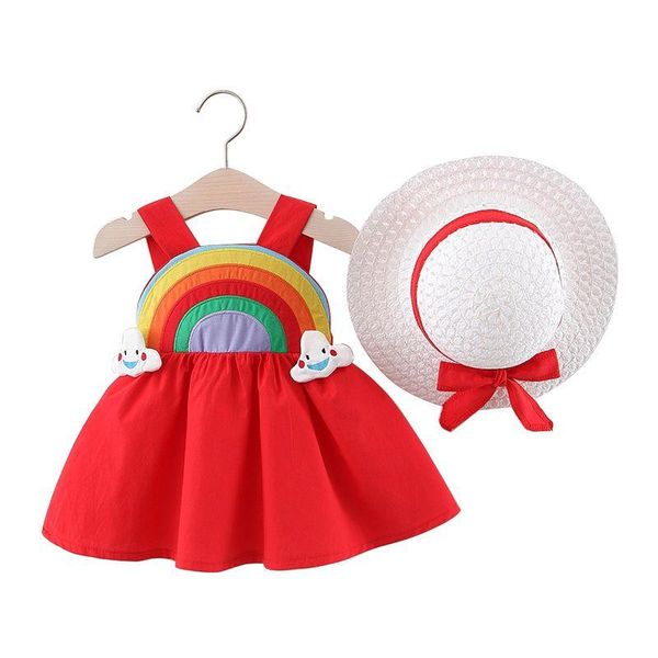 girl's dresses cute summer baby girl casual dress for born girls clothes princess birthday infant costume with hat 3-36m toddler vestid, Red;yellow
girl's dresses cute summer baby girl casual dress for born girls clothes princess birthday infant costume with hat 3-36m toddler vestid, Red;yellow