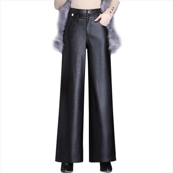 winter autumn faux pu women pants leather high waisted wide leg pantalon trousers fashion clothes p171, Black;white
winter autumn faux pu women pants leather high waisted wide leg pantalon trousers fashion clothes p171, Black;white