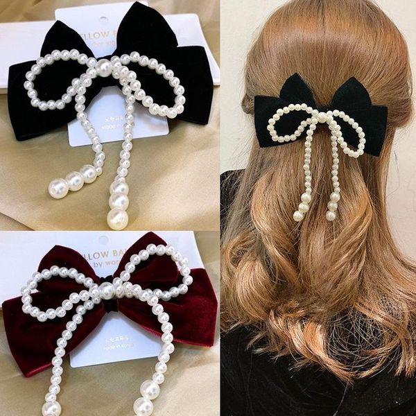 hair clips & barrettes korean fashion velvet big bow pins pearl tassel spring clip headpiece luxulry jewelry accessories for women, Golden;silver
hair clips & barrettes korean fashion velvet big bow pins pearl tassel spring clip headpiece luxulry jewelry accessories for women, Golden;silver