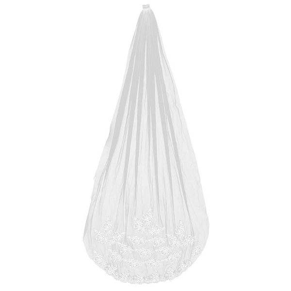 bridal veils 3 tiers simple and elegent floor with lace appliques meters long (white), Black
bridal veils 3 tiers simple and elegent floor with lace appliques meters long (white), Black