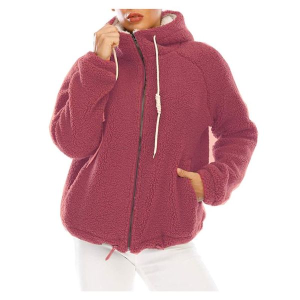 women coat2021 winter warm coldproof teddy fleece large long sleeve hooded jacket outwear red and white damska ropa para mujer, Black;brown
women coat2021 winter warm coldproof teddy fleece large long sleeve hooded jacket outwear red and white damska ropa para mujer, Black;brown