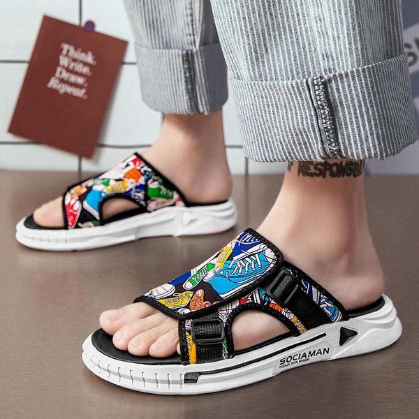 slippers men's fashion 2021 summer casual sandals personality anti slip thick bottomed beach flip flop, Black
slippers men's fashion 2021 summer casual sandals personality anti slip thick bottomed beach flip flop, Black