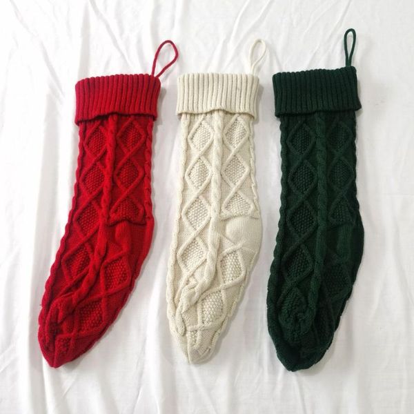 christmas decorations stockings 46cm large size cable knitted socks gift bags for home xmas tree ornaments
christmas decorations stockings 46cm large size cable knitted socks gift bags for home xmas tree ornaments