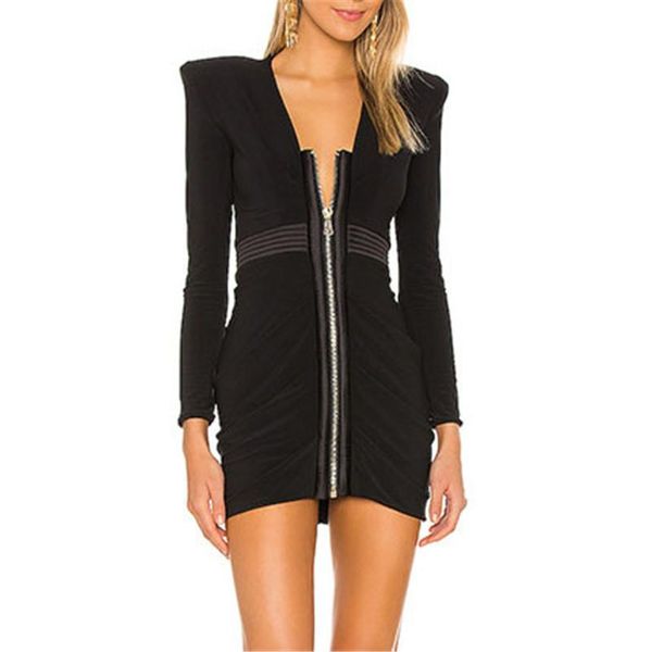 casual dresses front zipper bandage dress fashion pu patchwork long sleeve v neck mini vestidos club party sheath, Black;gray
casual dresses front zipper bandage dress fashion pu patchwork long sleeve v neck mini vestidos club party sheath, Black;gray