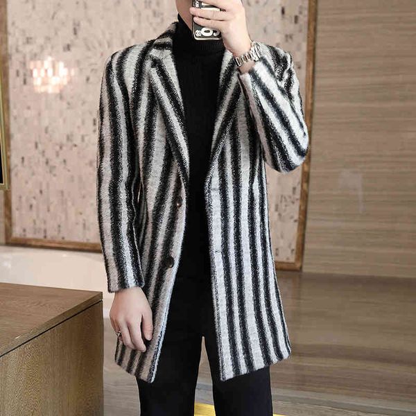 men's wool & blends male long coat autumn winter fashion casual striped wholesale british style trench coat jacket khg9, Black
men's wool & blends male long coat autumn winter fashion casual striped wholesale british style trench coat jacket khg9, Black