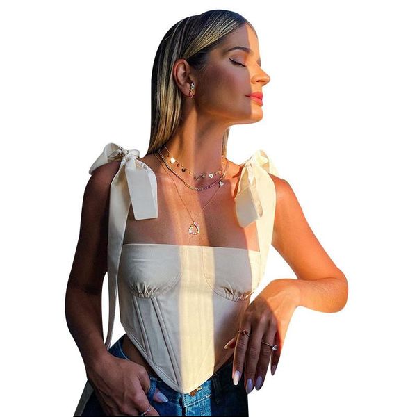 women's tanks & camis 2021 summer women club ribbons tie up fashion square collar sleeveless backless solid bodycon female camisole, White
women's tanks & camis 2021 summer women club ribbons tie up fashion square collar sleeveless backless solid bodycon female camisole, White