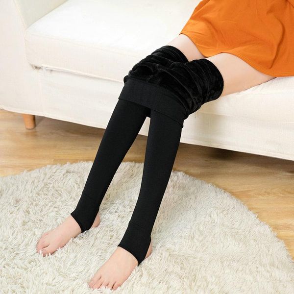 women's leggings thickened bottoming pants women slim high elasticity padding for female keep warm winter tight pantaloni termici, Black
women's leggings thickened bottoming pants women slim high elasticity padding for female keep warm winter tight pantaloni termici, Black