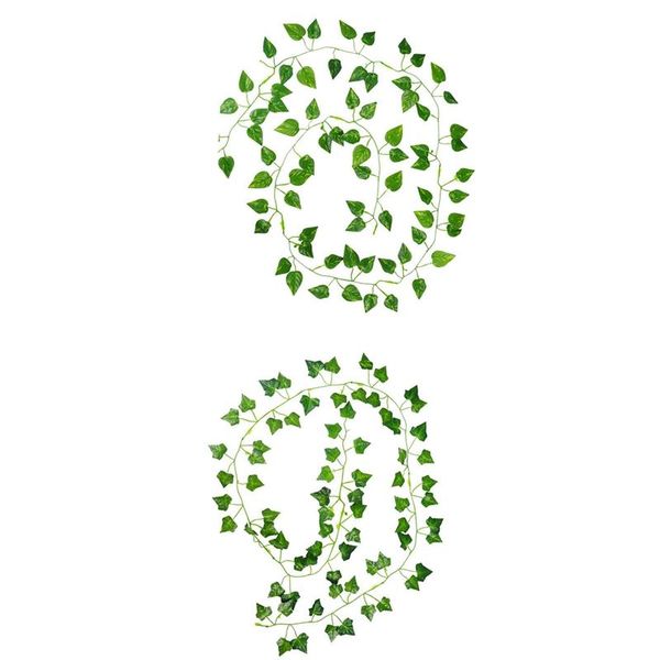 decorative flowers & wreaths 2 pcs 2m long artificial plants green ivy leaves grape vine fake parthenocissus foliage home wedding bar decor
decorative flowers & wreaths 2 pcs 2m long artificial plants green ivy leaves grape vine fake parthenocissus foliage home wedding bar decor