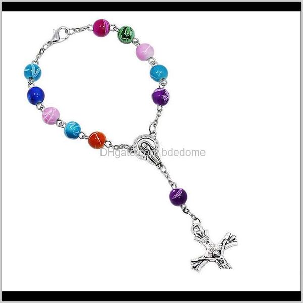 charm bracelets jewelry 8mm colorf acrylic beads catholic rosary women religious jesus cross crucifix bracelet kka1588 drop delivery 2021 ka, Golden;silver
charm bracelets jewelry 8mm colorf acrylic beads catholic rosary women religious jesus cross crucifix bracelet kka1588 drop delivery 2021 ka, Golden;silver
