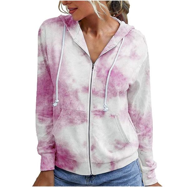 women's hoodies & sweatshirts women zipper hooded tie-dye print long sleeve drawstring sweatshirt coat elegant ladies streetwear sudade, Black
women's hoodies & sweatshirts women zipper hooded tie-dye print long sleeve drawstring sweatshirt coat elegant ladies streetwear sudade, Black