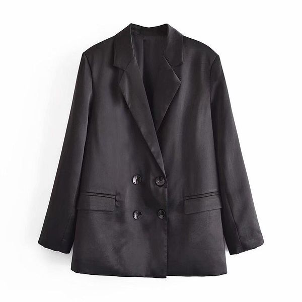 women's suits & blazers women 2022 fashion double breasted loose blazer coat vintage long sleeve flap pockets female outerwear streetwe, White;black
women's suits & blazers women 2022 fashion double breasted loose blazer coat vintage long sleeve flap pockets female outerwear streetwe, White;black
