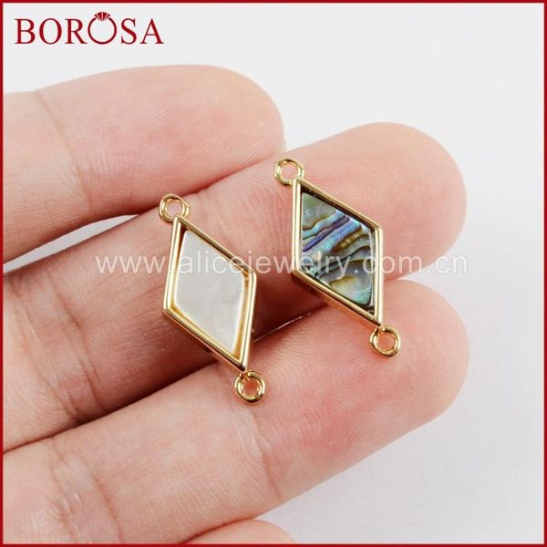 pendants borosa 20pcs natural shell gold bezel rhombic connectors for bracelet/necklaces fashion abalone connector wx1005, Black
pendants borosa 20pcs natural shell gold bezel rhombic connectors for bracelet/necklaces fashion abalone connector wx1005, Black