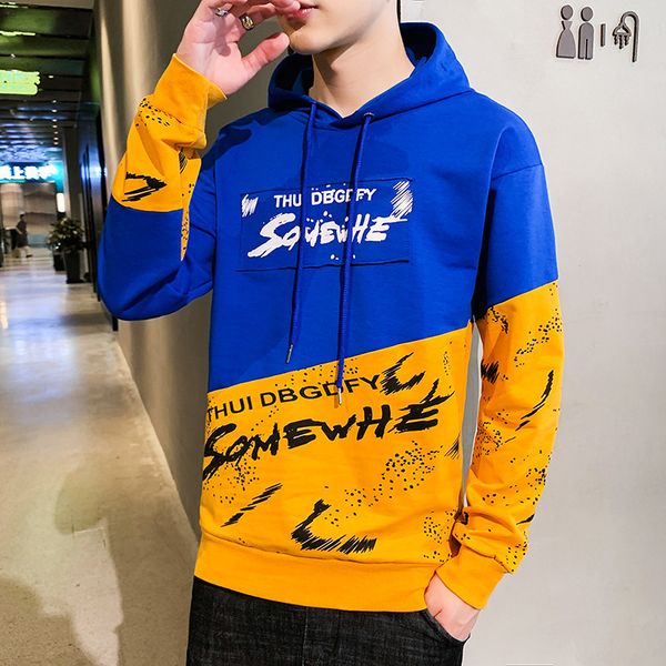 2021 new hooded men korean version youth trend pullover sweatshirt blouse loose fashion casual hoodies printed patchwork 9lbb, Black
2021 new hooded men korean version youth trend pullover sweatshirt blouse loose fashion casual hoodies printed patchwork 9lbb, Black