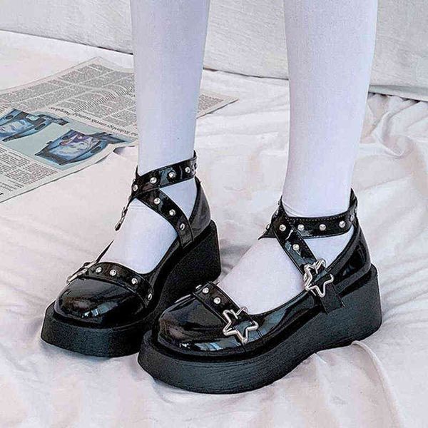 dress lolita star buckle mary janes women cross-tied platform patent leather girls rivet casual shoes 8570n 220309, Black
dress lolita star buckle mary janes women cross-tied platform patent leather girls rivet casual shoes 8570n 220309, Black
