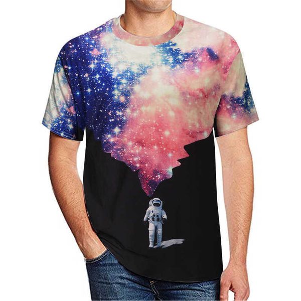men's casual short sleeve t-shirt men's astronaut print large 3d t-shirt summer european shirt, White;black
men's casual short sleeve t-shirt men's astronaut print large 3d t-shirt summer european shirt, White;black