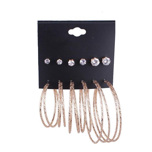 hoop & huggie europe and the united states exaggerated zircon earrings geometric metal large circle set damp style, Golden;silver
hoop & huggie europe and the united states exaggerated zircon earrings geometric metal large circle set damp style, Golden;silver