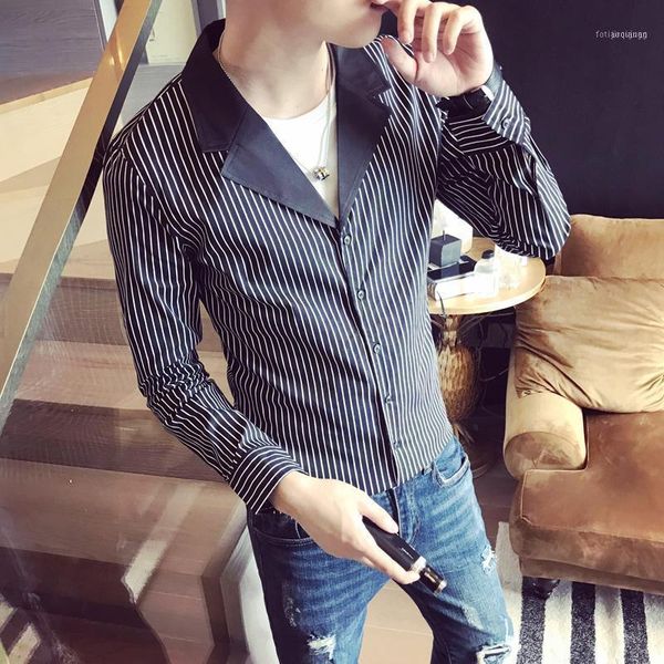 male korean version of the trend self-cultivation handsome long-sleeved shirt men's fashion pinstripe business shirt1, White;black
male korean version of the trend self-cultivation handsome long-sleeved shirt men's fashion pinstripe business shirt1, White;black