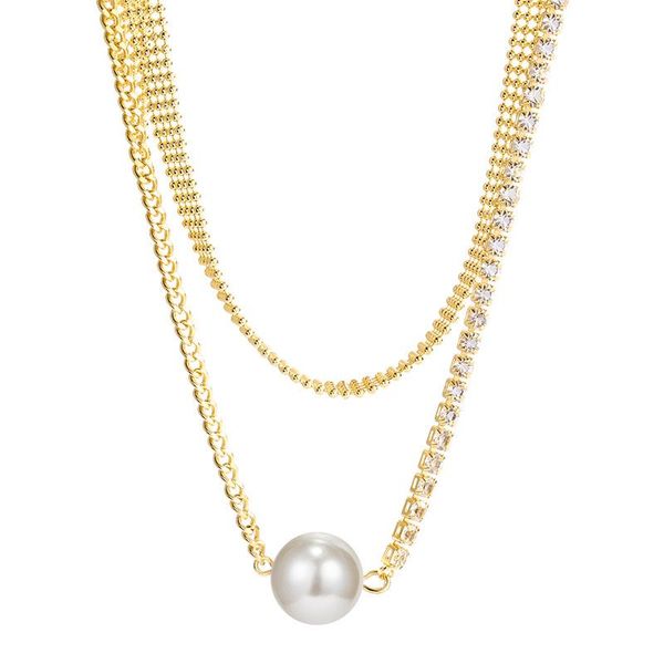 2021 fashion new style elegant european and american design double layer necklace, Silver
2021 fashion new style elegant european and american design double layer necklace, Silver