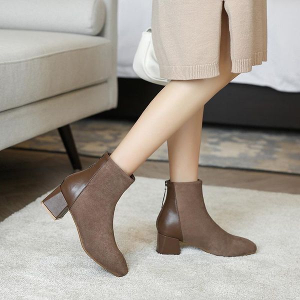 boots 2021 suede thick heel ankle women short plush high winter shoes pointed toe keep warm booties ladies, Black
boots 2021 suede thick heel ankle women short plush high winter shoes pointed toe keep warm booties ladies, Black