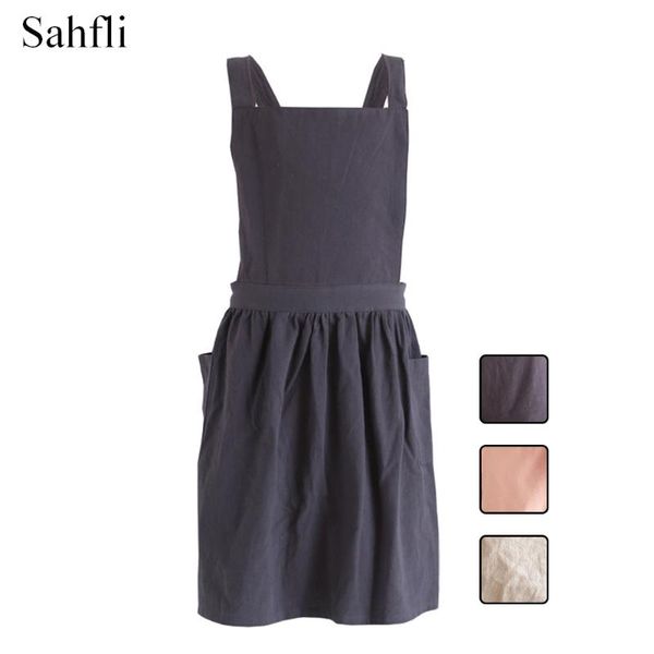 aprons japanese style antifouling solid color double shoulders sling cotton children's sleeveless apron small pockets on both sides
aprons japanese style antifouling solid color double shoulders sling cotton children's sleeveless apron small pockets on both sides