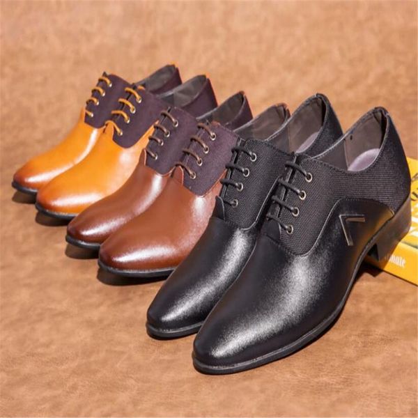 dress shoes men real leather oxford men's shoe business breathable wedding size 38-47 y332, Black
dress shoes men real leather oxford men's shoe business breathable wedding size 38-47 y332, Black