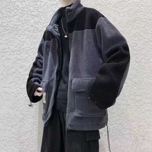 cashmere men's winter trend loose neutral couple color matching thickened lamb wool cotton padded jacket, Black;brown
cashmere men's winter trend loose neutral couple color matching thickened lamb wool cotton padded jacket, Black;brown