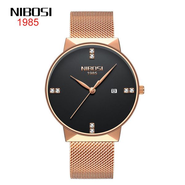 11 style nibosi fashion ultra-thin rose gold mesh belt men's waterproof luminous calendar quartz watch 41.5mm black dail, Slivery;brown
11 style nibosi fashion ultra-thin rose gold mesh belt men's waterproof luminous calendar quartz watch 41.5mm black dail, Slivery;brown
