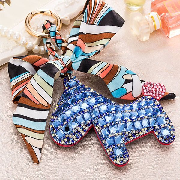 fashion cute women's bag & car pendant high-end handmade scarf leather handbag key chains tassel rodeo crystal horse bag charm, Silver
fashion cute women's bag & car pendant high-end handmade scarf leather handbag key chains tassel rodeo crystal horse bag charm, Silver