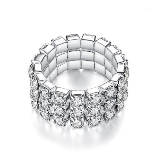 fashion popular inlaid zircon elastic ring creative exquisite alloy ring jewelry friends family gift1, Silver
fashion popular inlaid zircon elastic ring creative exquisite alloy ring jewelry friends family gift1, Silver