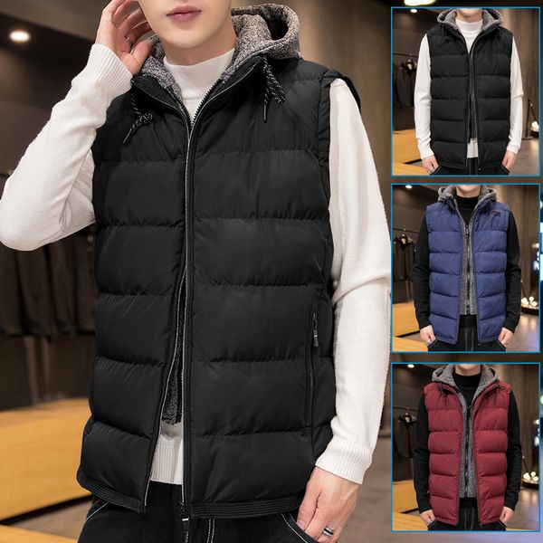 vest men's winter 2021 new fake two pieces of down cotton vest, shoulder, thickened sleeveless hooded boy's coat, Black;white
vest men's winter 2021 new fake two pieces of down cotton vest, shoulder, thickened sleeveless hooded boy's coat, Black;white
