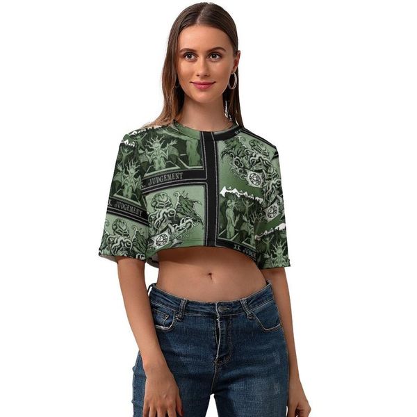 women's t-shirt cthulhu crop tee shirt pattern womens t o neck fashion short sleeve summer polyester tshirt, White
women's t-shirt cthulhu crop tee shirt pattern womens t o neck fashion short sleeve summer polyester tshirt, White