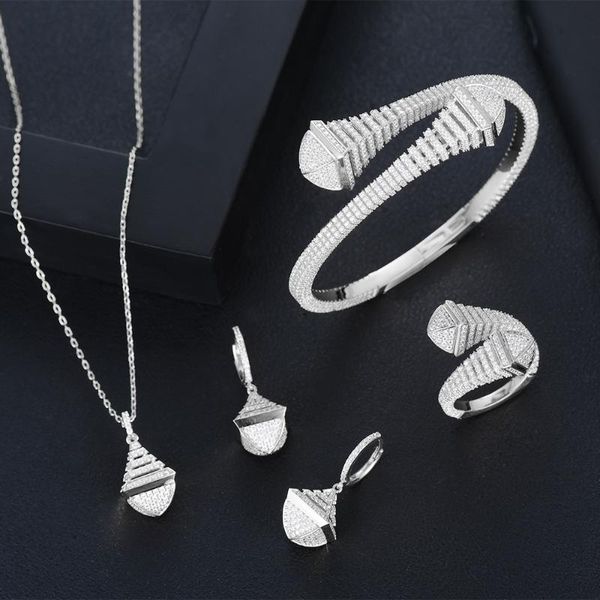 earrings & necklace godki luxury gorgeous three-dimensional bracelet ring jewelry cubic zirconia bridal women wedding sets, Silver
earrings & necklace godki luxury gorgeous three-dimensional bracelet ring jewelry cubic zirconia bridal women wedding sets, Silver