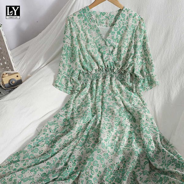 ly varey lin summer women sweet v-neck high waist slim long dress ladies vintage floral chiffon a-line clothing 210526, Black;gray
ly varey lin summer women sweet v-neck high waist slim long dress ladies vintage floral chiffon a-line clothing 210526, Black;gray